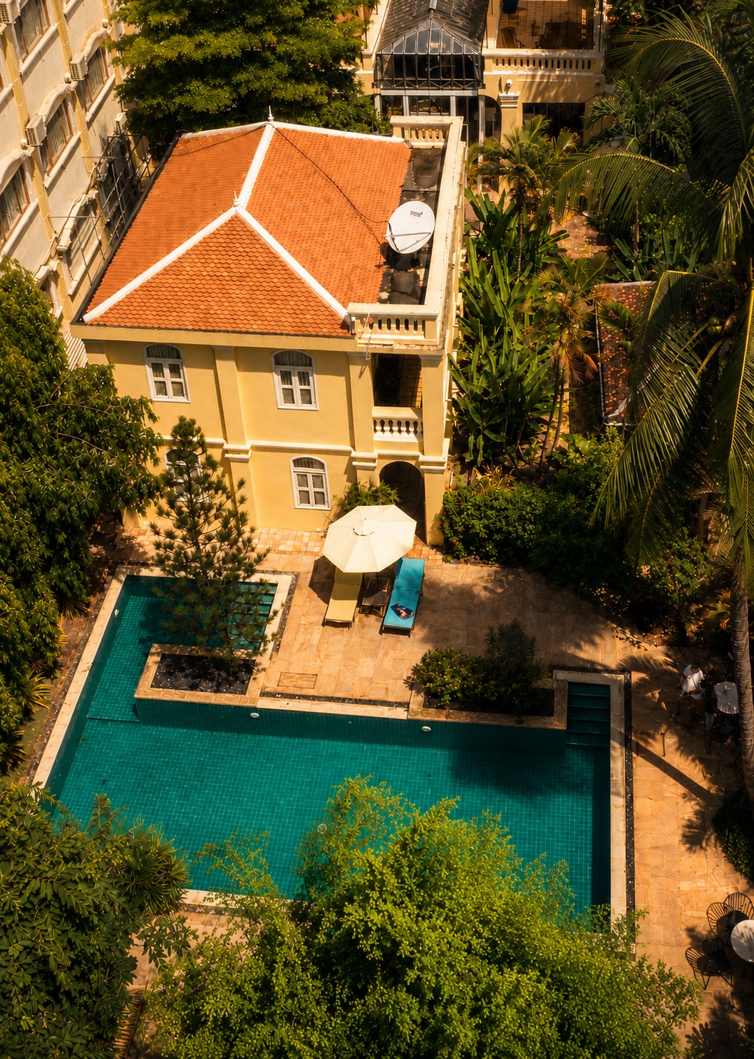 La Villa from above